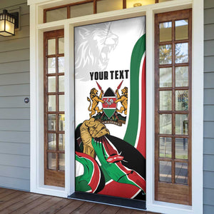 Personalized Kenya Jamhuri Day Door Cover Lion With Coat Of Arms