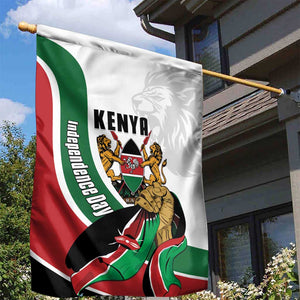 Kenya Independence Day Garden Flag Lion With Coat Of Arms - African Pride