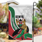 Kenya Independence Day Garden Flag Lion With Coat Of Arms - African Pride