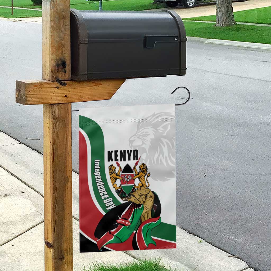 Kenya Independence Day Garden Flag Lion With Coat Of Arms - African Pride