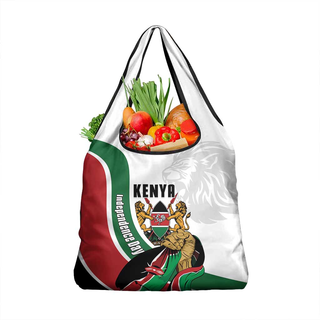 Kenya Independence Day Grocery Bag Lion With Coat Of Arms - African Pride