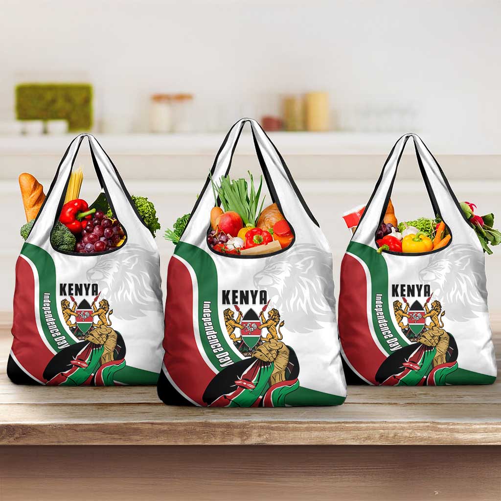 Kenya Independence Day Grocery Bag Lion With Coat Of Arms - African Pride
