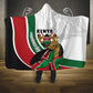 Kenya Independence Day Hooded Blanket Lion With Coat Of Arms - African Pride