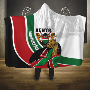 Kenya Independence Day Hooded Blanket Lion With Coat Of Arms - African Pride