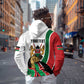 Personalized Kenya Independence Day Hoodie Lion With Coat Of Arms - African Pride