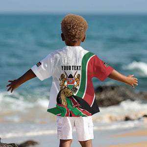 Personalized Kenya Independence Day Kid Hawaiian Shirt Lion With Coat Of Arms - African Pride