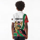 Personalized Kenya Independence Day Kid Polo Shirt Lion With Coat Of Arms - African Pride