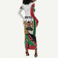 Personalized Kenya Independence Day Long Sleeve Bodycon Dress Lion With Coat Of Arms - African Pride