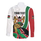 Personalized Kenya Independence Day Long Sleeve Button Shirt Lion With Coat Of Arms - African Pride