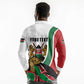 Personalized Kenya Independence Day Long Sleeve Polo Shirt Lion With Coat Of Arms - African Pride