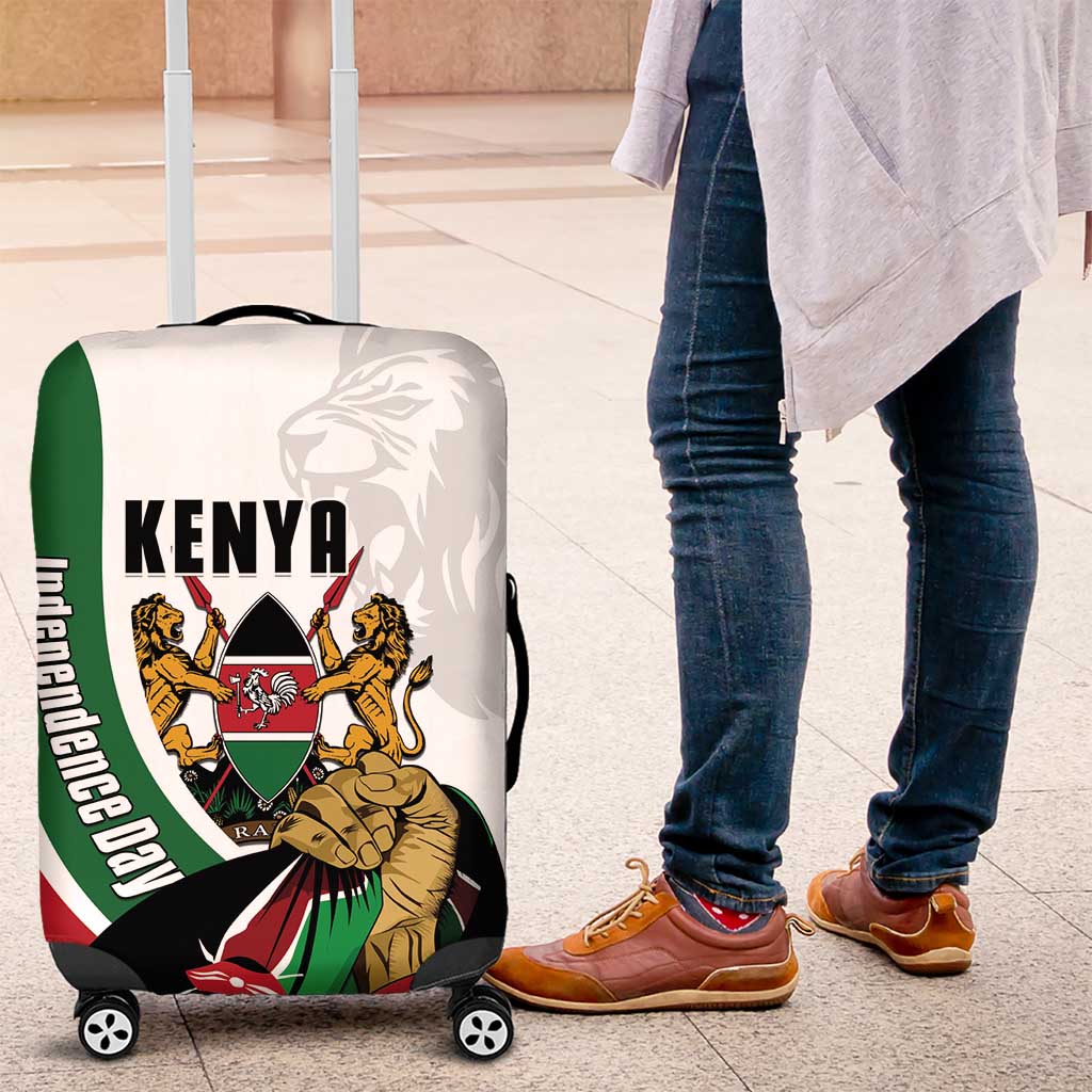 Kenya Independence Day Luggage Cover Lion With Coat Of Arms - African Pride
