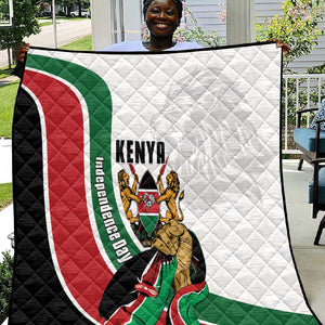 Kenya Independence Day Quilt Lion With Coat Of Arms - African Pride
