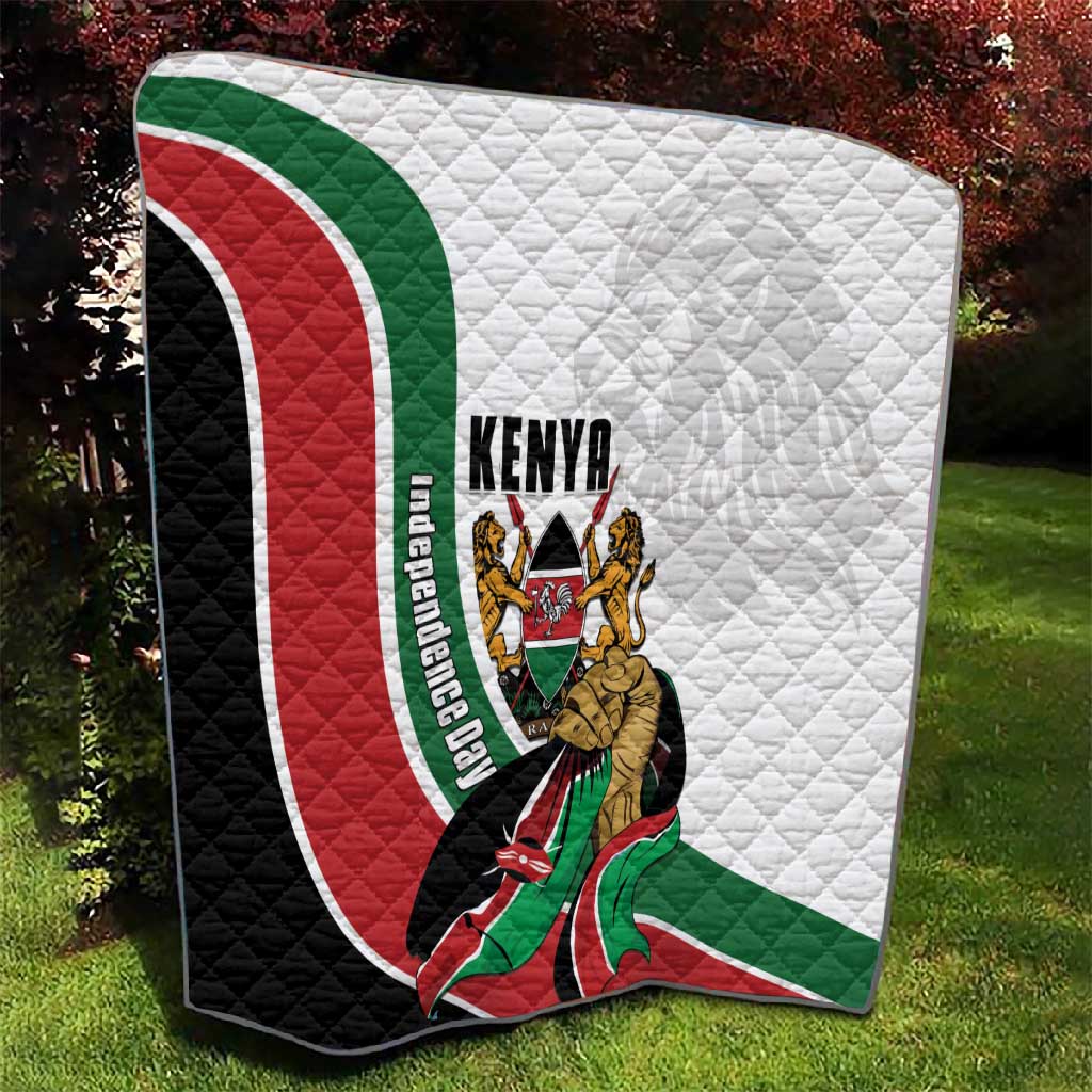 Kenya Independence Day Quilt Lion With Coat Of Arms - African Pride