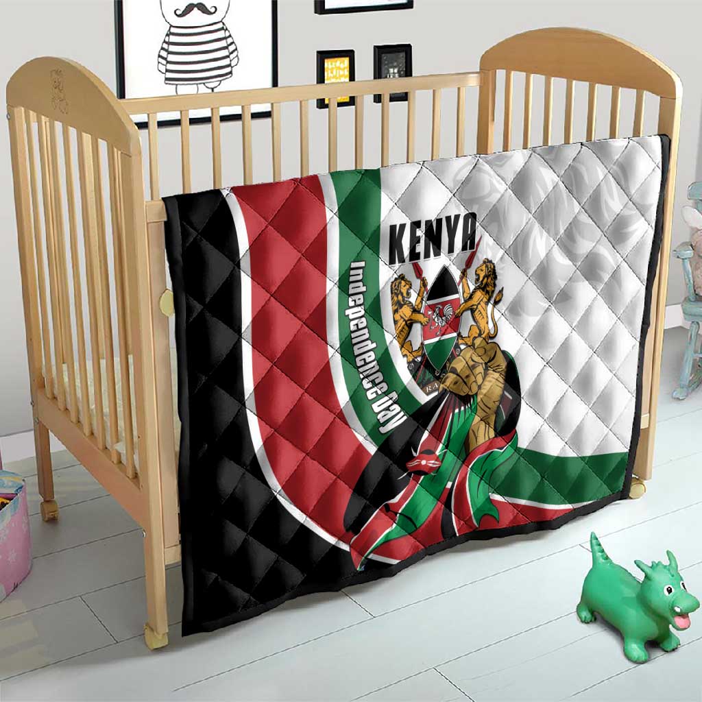 Kenya Independence Day Quilt Lion With Coat Of Arms - African Pride