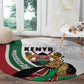 Kenya Independence Day Round Carpet Lion With Coat Of Arms - African Pride