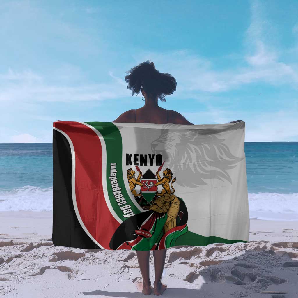 Kenya Independence Day Sarong Lion With Coat Of Arms - African Pride