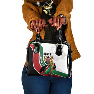 Kenya Independence Day Shoulder Handbag Lion With Coat Of Arms - African Pride