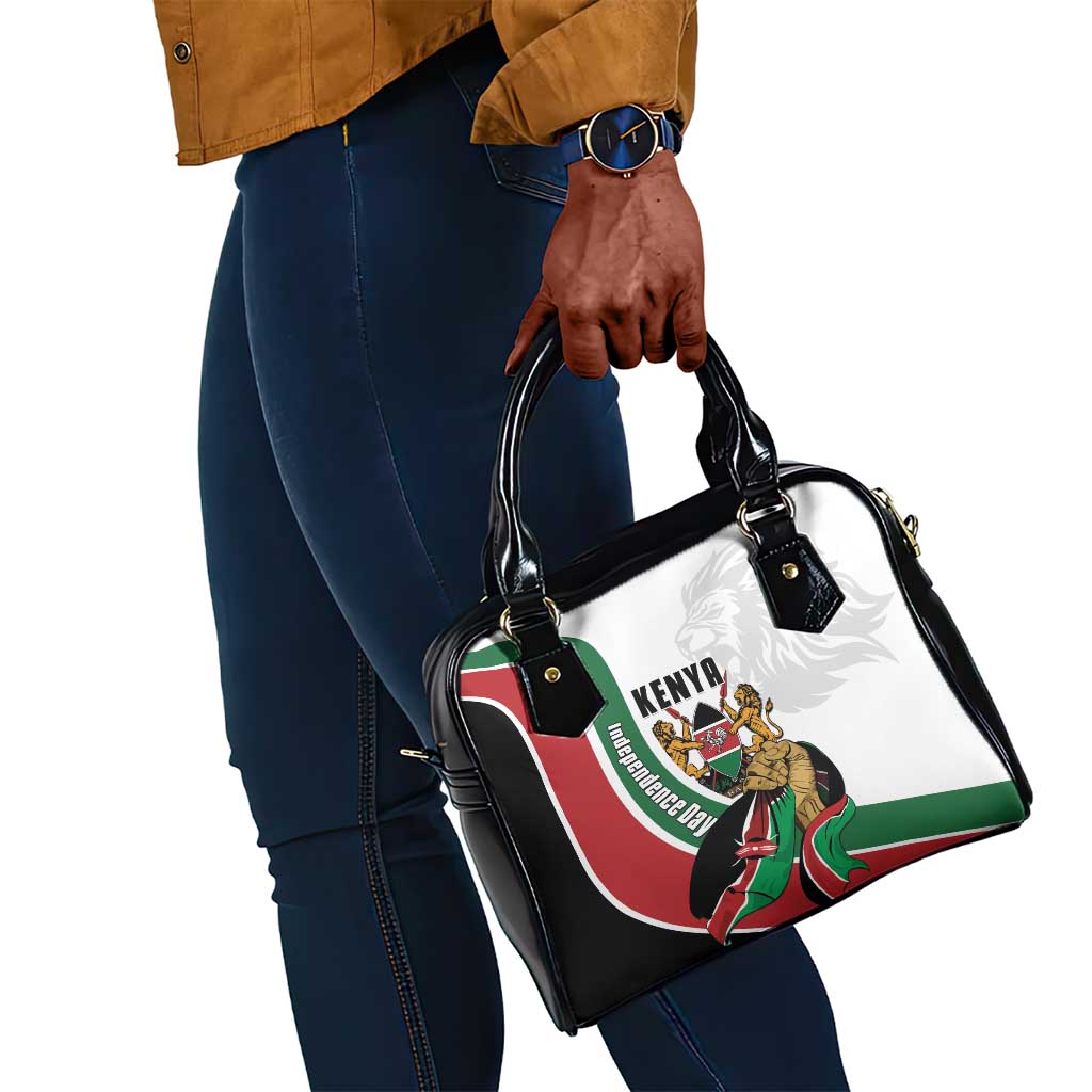 Kenya Independence Day Shoulder Handbag Lion With Coat Of Arms - African Pride