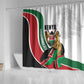 Kenya Independence Day Shower Curtain Lion With Coat Of Arms - African Pride