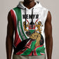 Personalized Kenya Independence Day Sleeveless Hoodie Lion With Coat Of Arms - African Pride