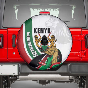 Kenya Independence Day Spare Tire Cover Lion With Coat Of Arms - African Pride