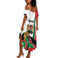 Personalized Kenya Independence Day Summer Maxi Dress Lion With Coat Of Arms - African Pride