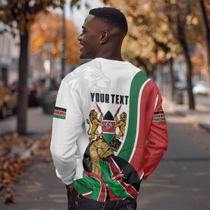 Personalized Kenya Independence Day Sweatshirt Lion With Coat Of Arms - African Pride