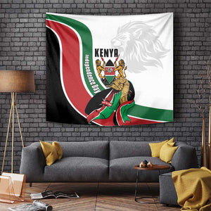 Kenya Independence Day Tapestry Lion With Coat Of Arms - African Pride