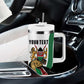 Personalized Kenya Independence Day Tumbler With Handle Lion With Coat Of Arms - African Pride