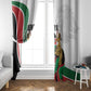 Kenya Independence Day Window Curtain Lion With Coat Of Arms - African Pride