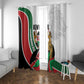 Kenya Independence Day Window Curtain Lion With Coat Of Arms - African Pride