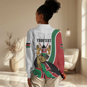 Personalized Kenya Independence Day Women Casual Shirt Lion With Coat Of Arms - African Pride