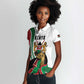 Personalized Kenya Independence Day Women Polo Shirt Lion With Coat Of Arms - African Pride