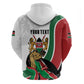 Personalized Kenya Independence Day Zip Hoodie Lion With Coat Of Arms - African Pride