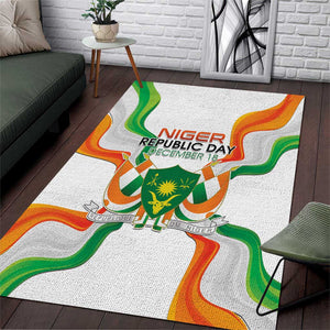 Jamhuriyar Nijar Republic Day Area Rug Coat Of Arms With Flag - African Pride