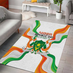 Jamhuriyar Nijar Republic Day Area Rug Coat Of Arms With Flag - African Pride