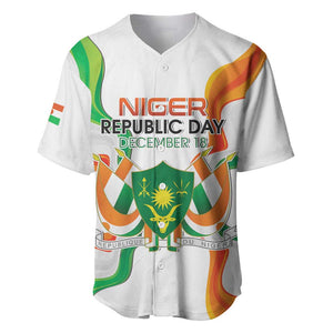 Personalized Jamhuriyar Nijar Republic Day Baseball Jersey Coat Of Arms With Flag - African Pride