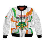 Personalized Jamhuriyar Nijar Republic Day Bomber Jacket Coat Of Arms With Flag - African Pride