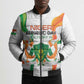Personalized Niger Republic Day Bomber Puffer Jacket Coat Of Arms With Flag