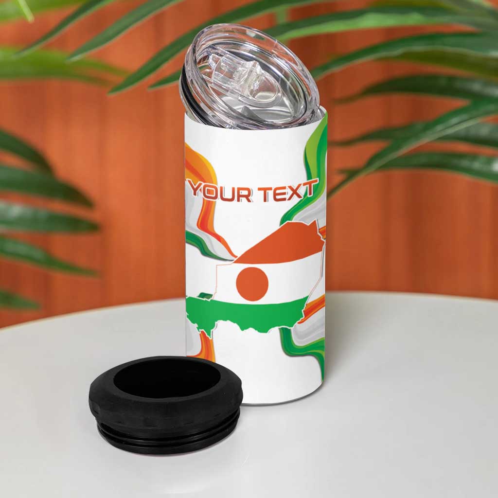 Personalized Jamhuriyar Nijar Republic Day 4 in 1 Can Cooler Tumbler Coat Of Arms With Flag - African Pride