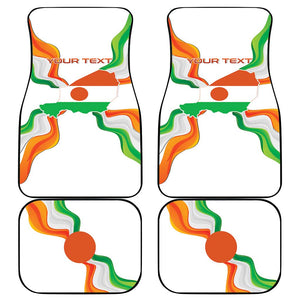 Personalized Jamhuriyar Nijar Republic Day Car Mats Coat Of Arms With Flag - African Pride