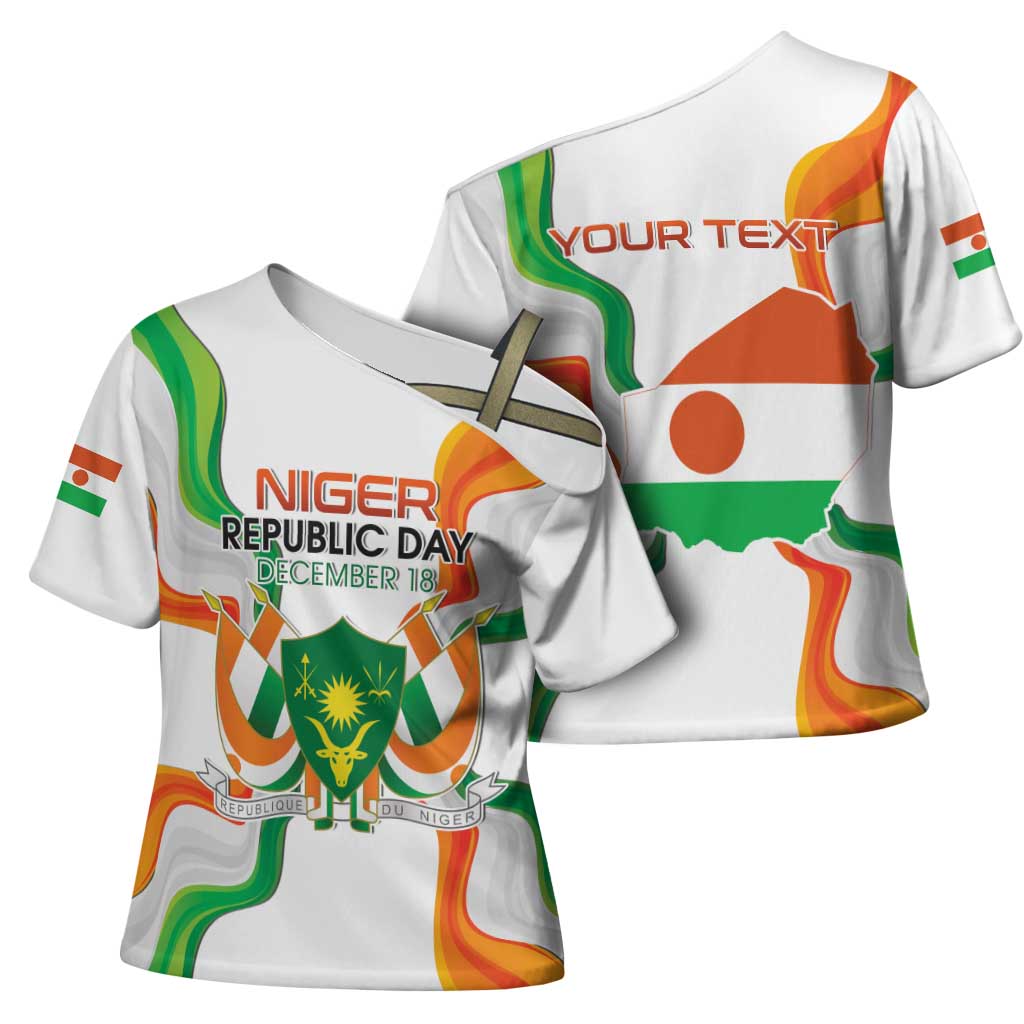 Personalized Niger Republic Day Cross Shoulder Shirt Coat Of Arms With Flag