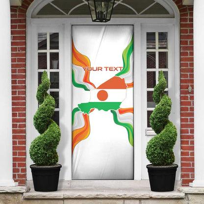 Personalized Niger Republic Day Door Cover Coat Of Arms With Flag