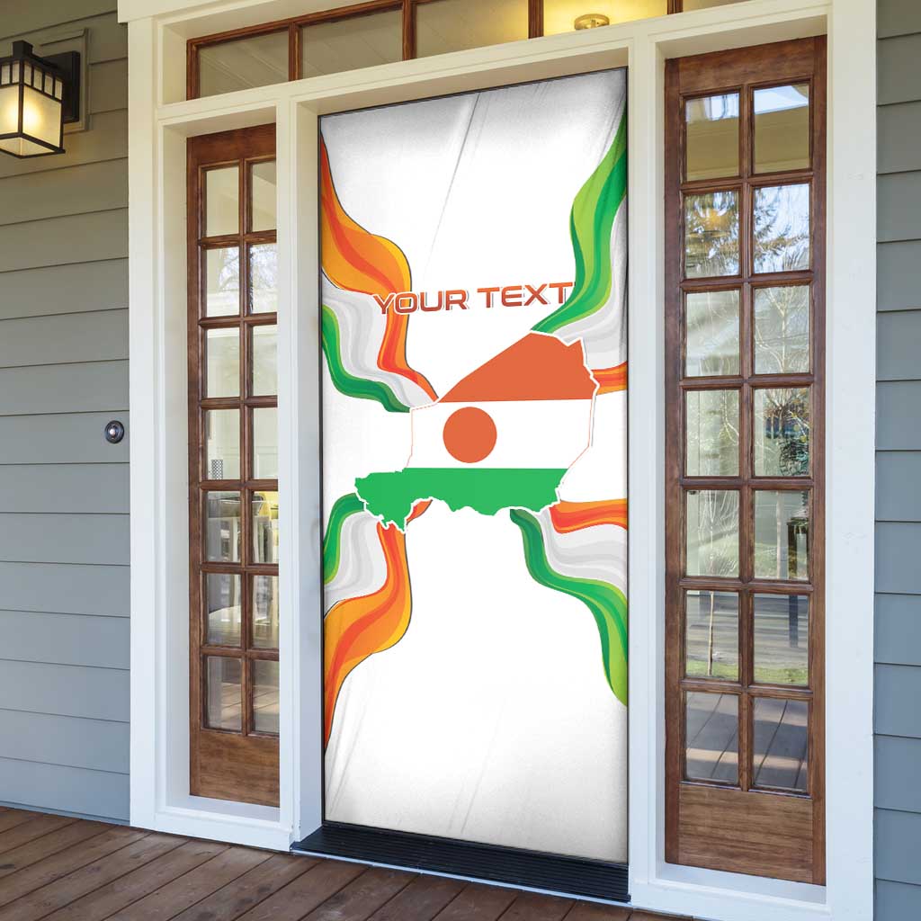 Personalized Niger Republic Day Door Cover Coat Of Arms With Flag