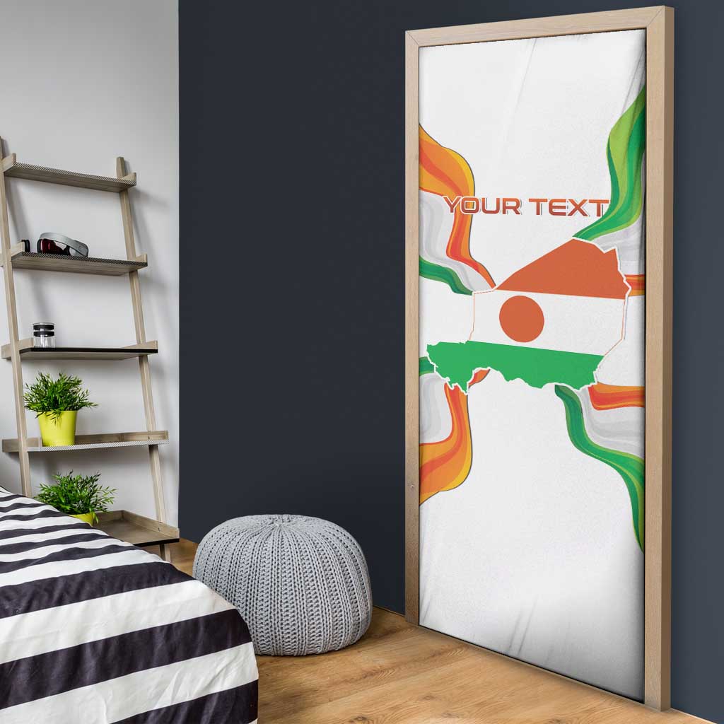 Personalized Niger Republic Day Door Cover Coat Of Arms With Flag