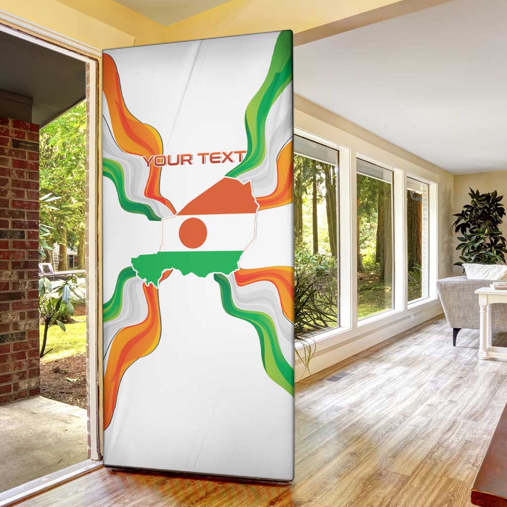 Personalized Niger Republic Day Door Cover Coat Of Arms With Flag