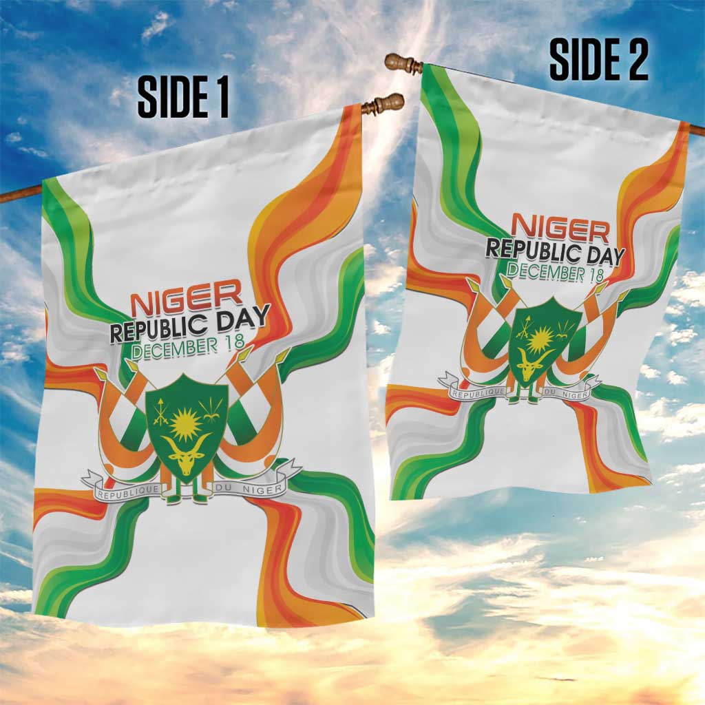 Jamhuriyar Nijar Republic Day Garden Flag Coat Of Arms With Flag - African Pride