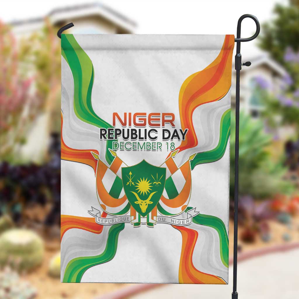 Jamhuriyar Nijar Republic Day Garden Flag Coat Of Arms With Flag - African Pride