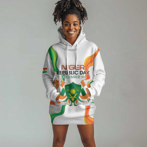 Personalized Jamhuriyar Nijar Republic Day Hoodie Dress Coat Of Arms With Flag - African Pride
