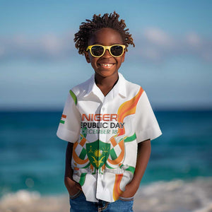 Personalized Jamhuriyar Nijar Republic Day Kid Hawaiian Shirt Coat Of Arms With Flag - African Pride
